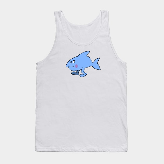 Walking fish Tank Top by schlag.art